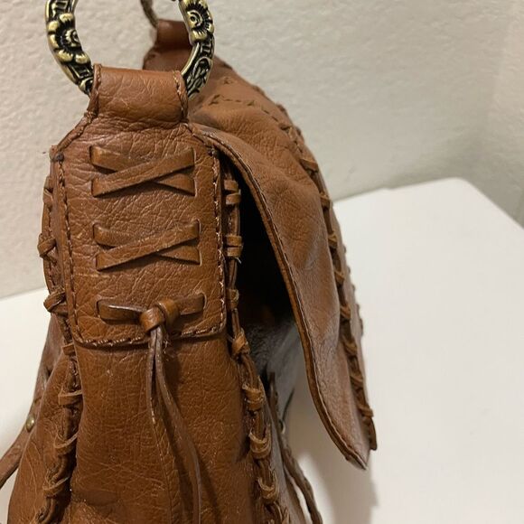 Gianni Bini Brown Leather Shoulder Bag - Picture 8 of 14